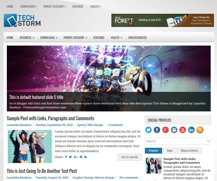 TechStorm Blogger Template