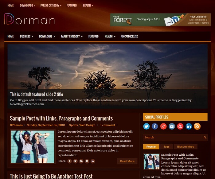 Dorman Blogger Template