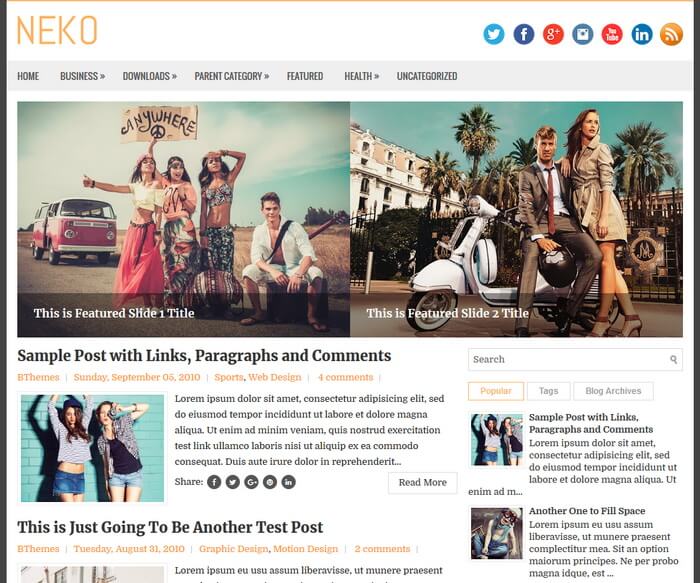 Neko Blogger Template