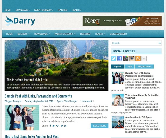 Darry Blogger Template