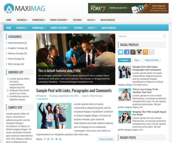 MaxiMag Blogger Template