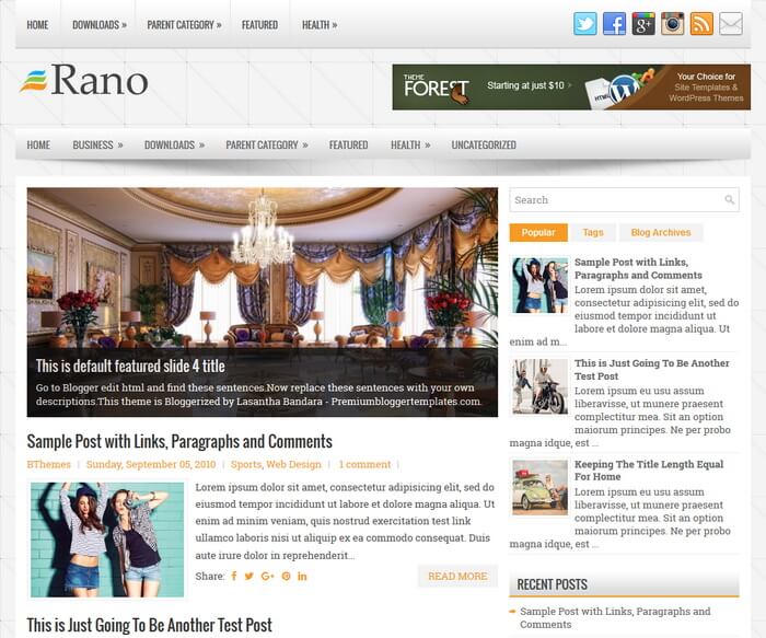 Rano Blogger Template