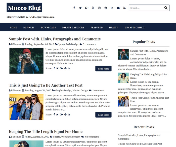 Stucco Blogger Template