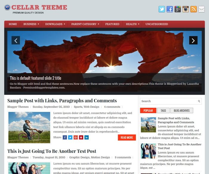 Cellar Blogger Template