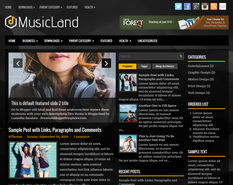 MusicLand Blogger Template