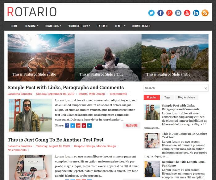 Rotario Blogger Template