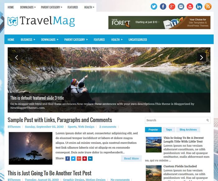 TravelMag Blogger Template