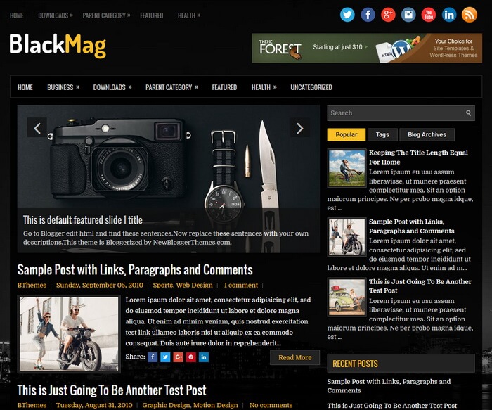 BlackMag Blogger Template