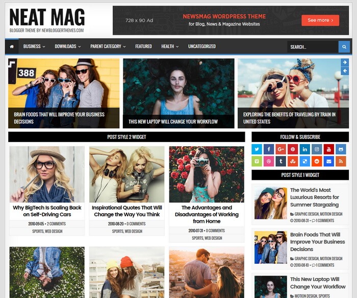 Neat Mag Blogger Template