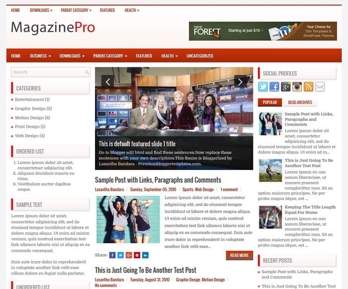 MagazinePro Blogger Template