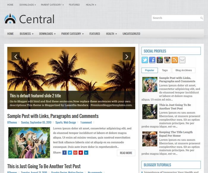 Central Blogger Template