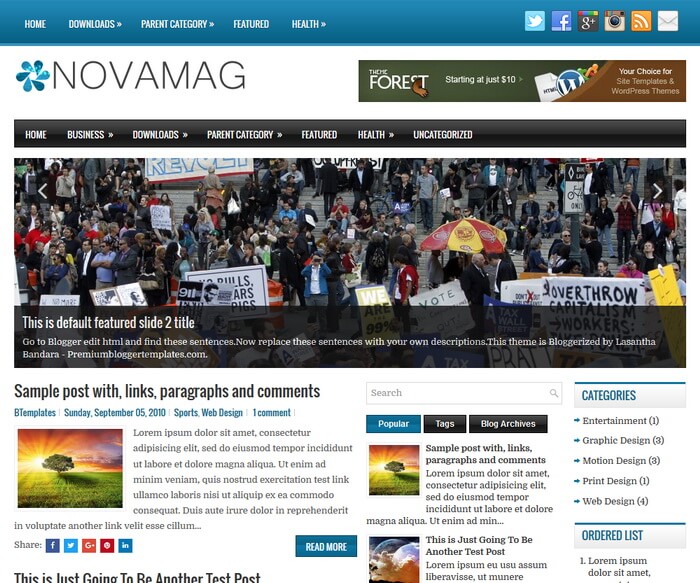 NovaMag Blogger Template