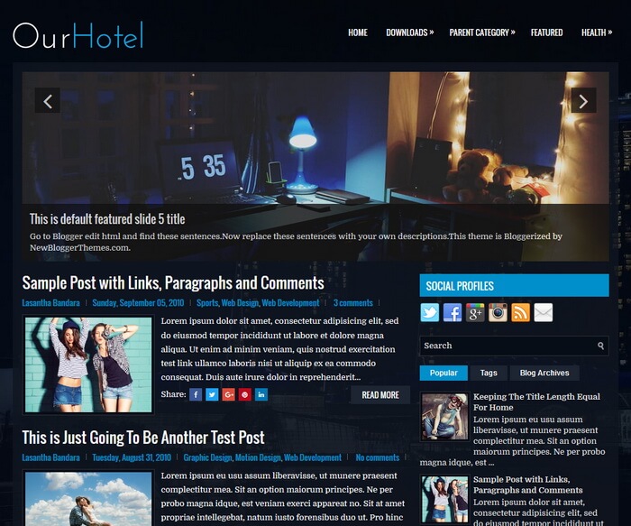 OurHotel Blogger Template