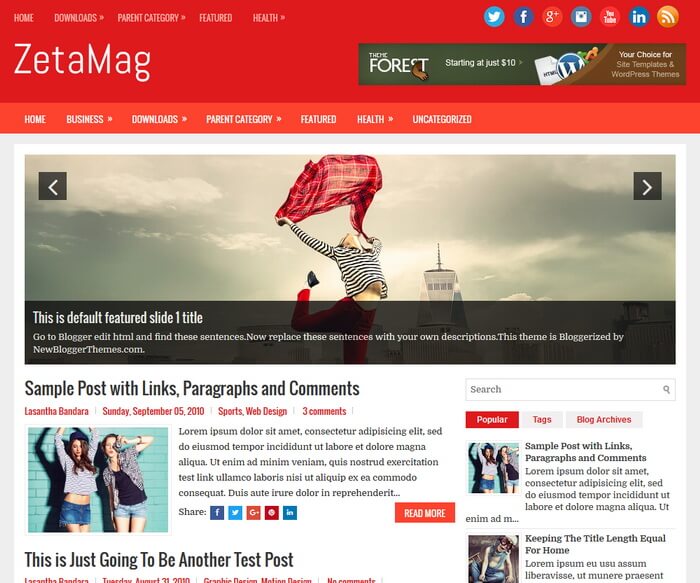 ZetaMag Blogger Template