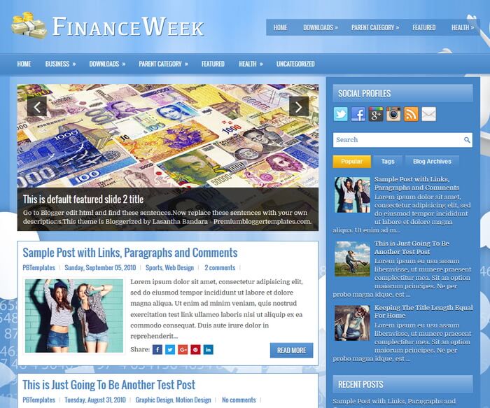 FinanceWeek Blogger Template