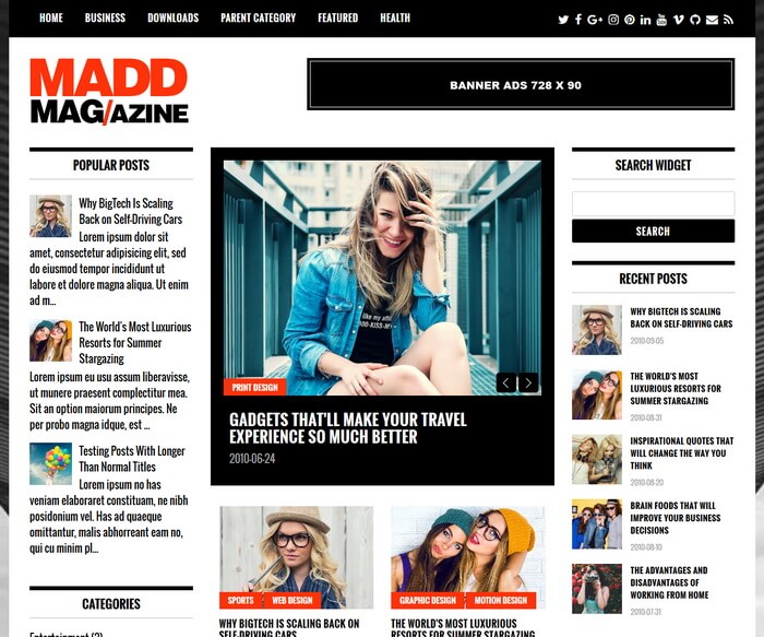Madd Magazine Blogger Template