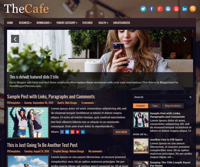 TheCafe Blogger Template