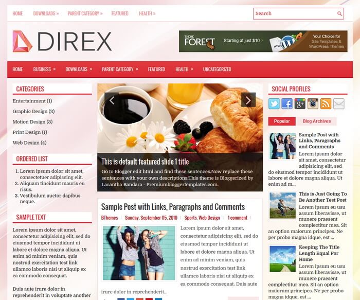 Direx Blogger Template