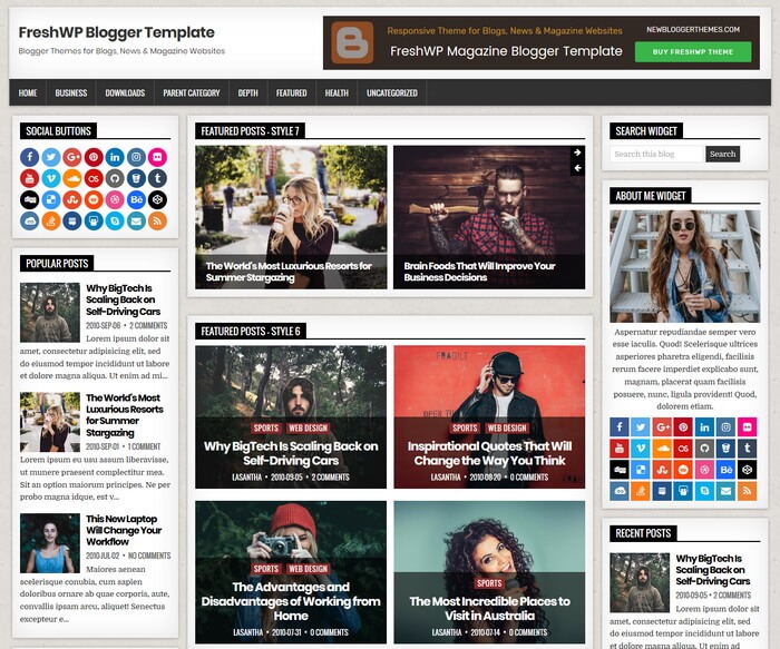 FreshWP Blogger Template