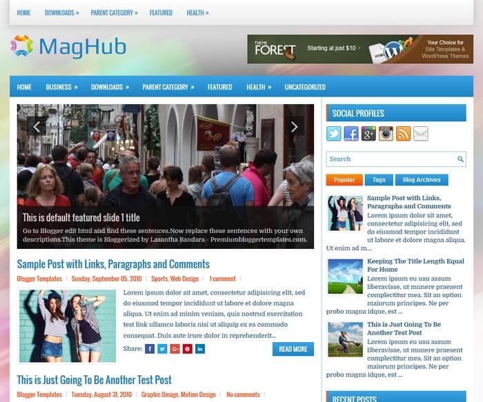 MagHub Blogger Template