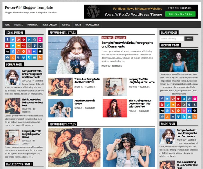 PowerWP Blogger Template