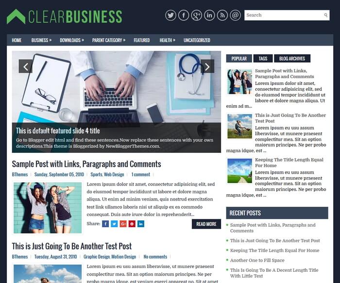 ClearBusiness Blogger Template