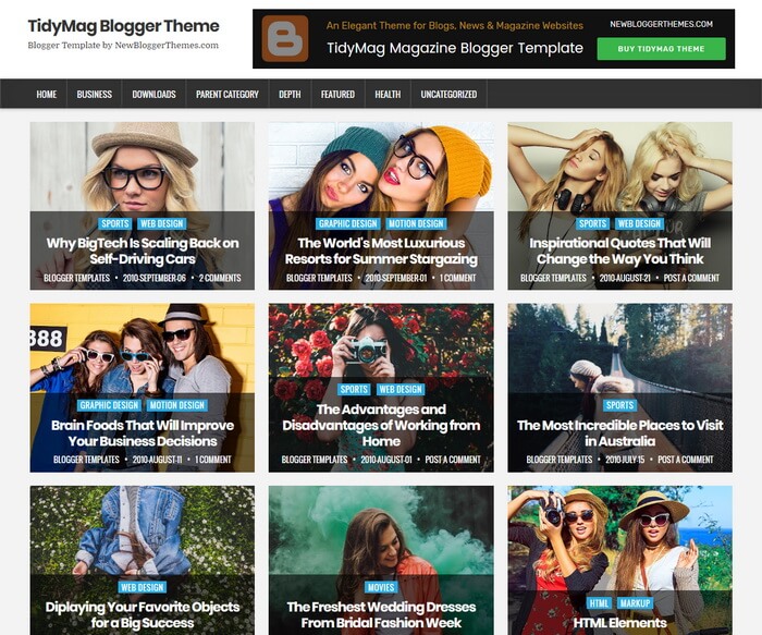 TidyMag Blogger Template