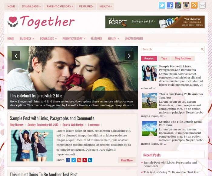 Together Blogger Template