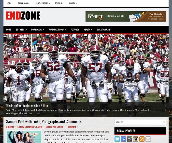 EndZone Blogger Template