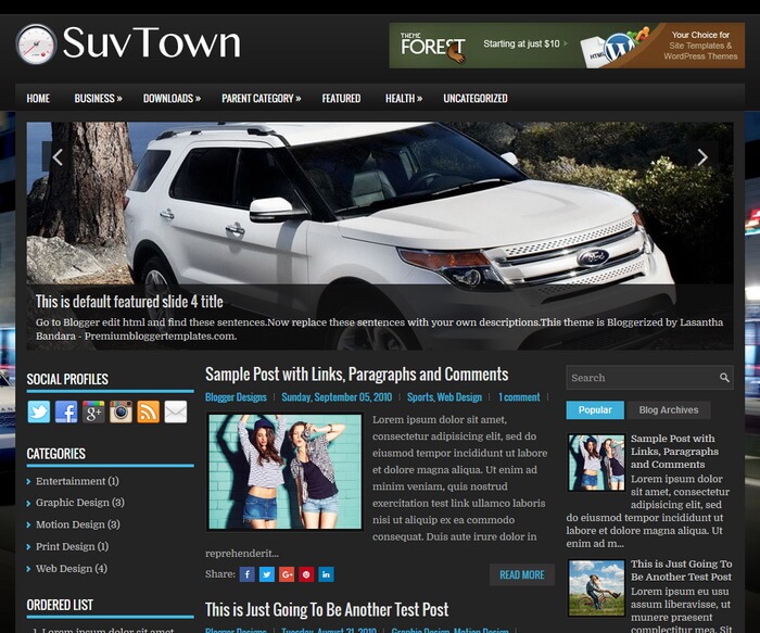 SuvTown Blogger Template