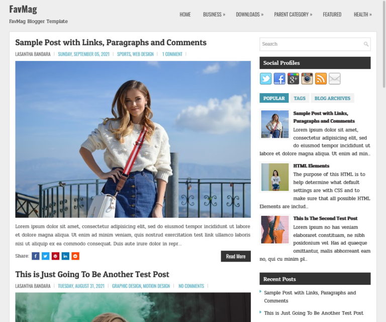FavMag — Blogger template screenshot